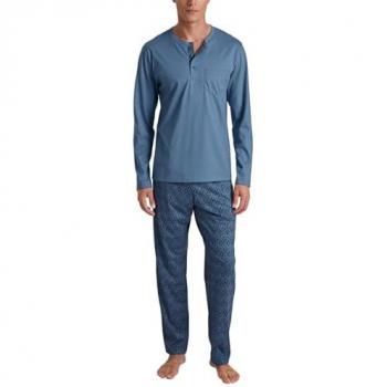 CALIDA Pyjama Relax Imprint 2 (2 tlg) mit aufgesetzer Brusttasche