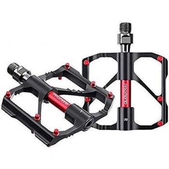 Pedales Ligeros de Bicicleta Aluminio Antideslizante 9/16 Pulgadas MTB BMX
