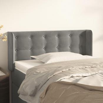 Vidaxl Cabecera de Oreja Gris Claro 83x16x78/88 cm – Terciopelo