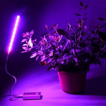 LED Plant Grow Light 5V 2.5W Full Spectrum for Flowers