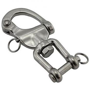 Verrouillage de chaînage 316 inox – Clevis pivotant avec boucle argentée – 128 mm