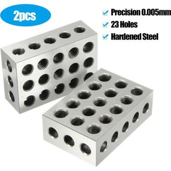 Kit de blocs en acier 1-2-3 0,005 pour fraisage de précision