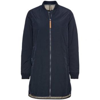 Camel Active Langjacke aus recyceltem Polyester – Kapuze – Navy – Damen – 36