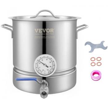VEVOR Stainless Steel Beer Brewing Pot with Lid