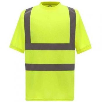 Yoko Unisex Warn-T-Shirt M gelb