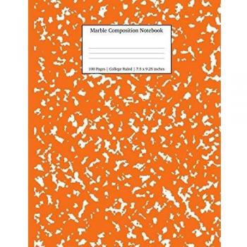 Marble Composition Notebook College Ruled: Pumpkin Marble Notebooks, School Supplies, Notebooks for School