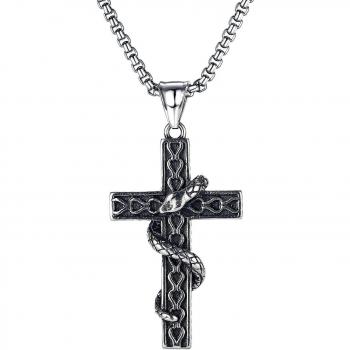Firetti Kette mit Kreuz und Schlange