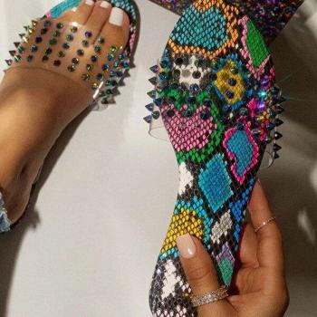 Zapatillas Planas de Verano para Mujer con Remaches y Talla 35-43