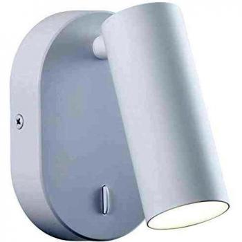 Spot LED orientable avec interrupteur Métal L18cm Blanc mat