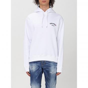 Weißer Dsquared2 Hoodie Classic – Logo-Embroidered – S