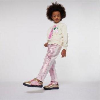 Billieblush Girls' Pink Cotton Jeans 5Y