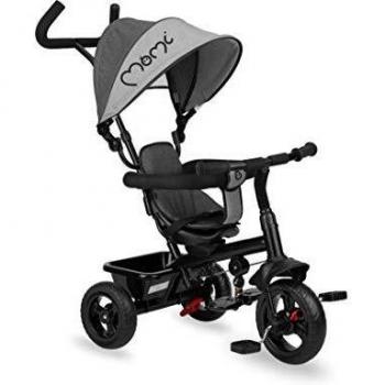 Momi Iris Tricycle 5‑en‑1 – Draisienne bébé jusqu’à 5 ans – Couleur gris
