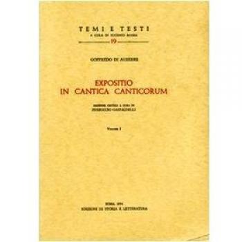 Expositio in Cantica canticorum. Ediz. critica