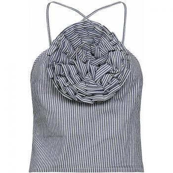 Designers Remix Cropped Top Harriet Hellblau Damen Größe 32