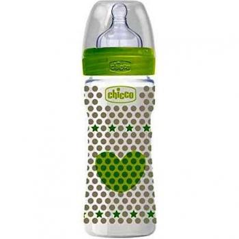 Chicco Biberón 250 ml con Tetina de Silicona y Anticólicos