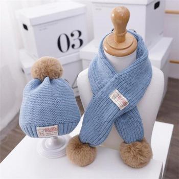 Ensemble de protection hivernale pour bébés et enfants – foulard, chapeau, bonnet velours