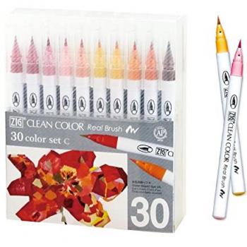CleanColor Real Brush Pen (30 Colors) – Kuretake