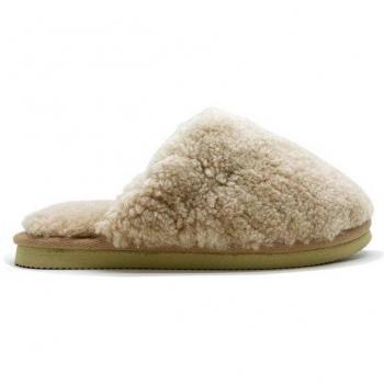 Thies Schaffell-Pantoffeln Fluffy Beige