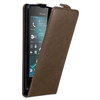 Carcasa con Cierre Magnético para Nokia Lumia 550 en Marrón Café