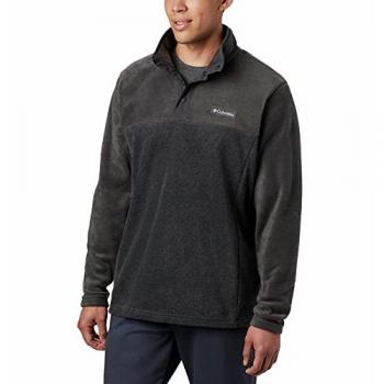 Columbia Steens Mountain Herren Pullover Fleece Half Snap Grau