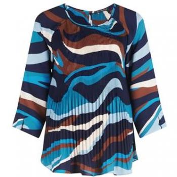 Betty Barclay Schlupfbluse „Petrol“ – Casual, figurumspielend, 3/4‑Arme, Größe 38