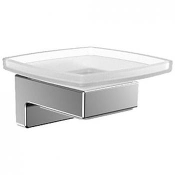 Emco Cue porte-savon en verre cristal satiné 323000100 chromé