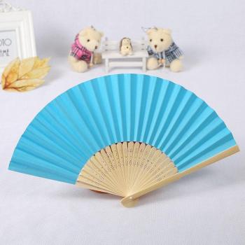 Chic Solid Color Folding Fan