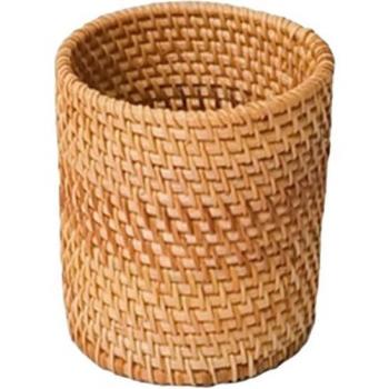 Tube d'organisateur en rotin pour baguettes, pelle, cuillère et seau à dîner