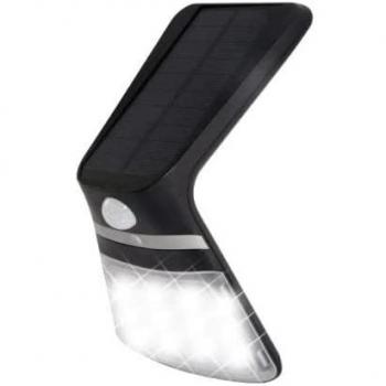 Aplique Solar Recargable 3,5W 430lm Sensor de Presencia (2-8m) Color Negro 10,5x13cm EDM