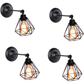 Axhup Black Diamond Metal Wall Fixture