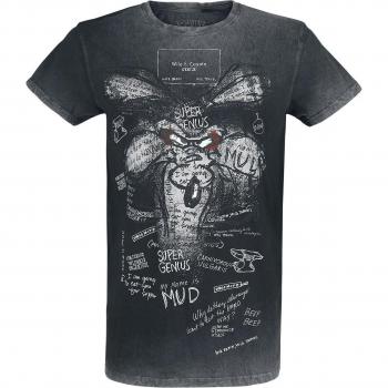 T-Shirt Looney Tunes Vil Coyote – Inner Thoughts – Noir – Hommes – Taille Unique (S‑4XL)