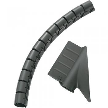 TruComponents Black Spiral Cable Duct 5m