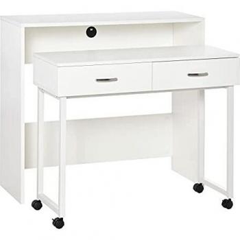 Conjunto de 2 Mesas de Oficina Apilables 100x36x88 cm