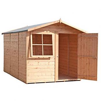Shire Dip Treated Shed with Single Door and One Opening Window, 7x10 Feet