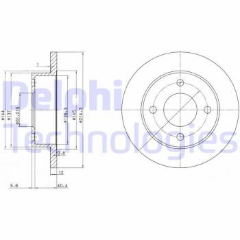 Disque de frein Delphi BG2566 – compatibilité MICRA