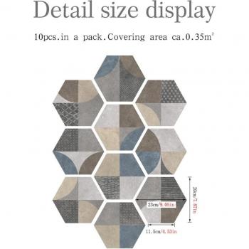 Self-Adhesive Hexagon Bathroom & Kitchen Floor Stickers