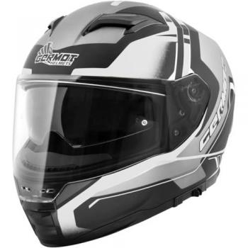 Germot GM 350 Dekor Helm Schwarz Grau Weiss XL
