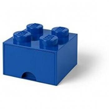Contenedor LEGO con 1 Cajón y 4 Pomos, Azul