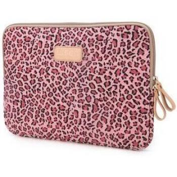 Lisen Women's Leopard Canvas Laptop Sleeve 13-15.6 Inch