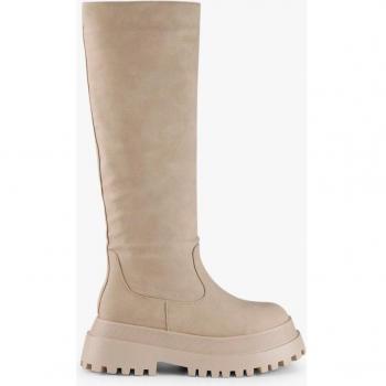 Botas y botines de mujer MIM ROMA CREMA en piel de color crema