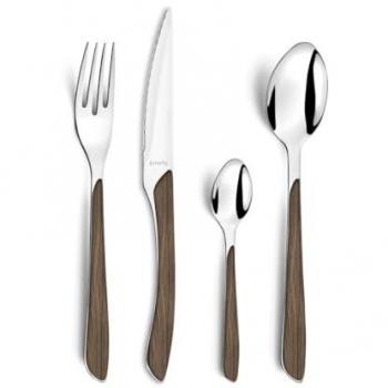 Couverts Eclat Nature 16 Pièces Bois Foncé