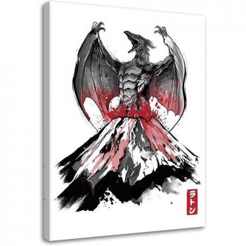 Grafica su tessuto film Rosso Godzilla 40x60