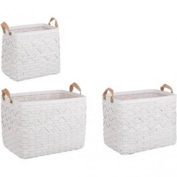 Set Cesta Lisette Rettangolare 2M Bianco
