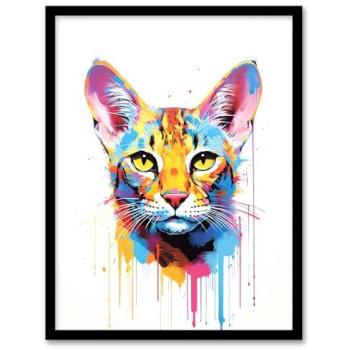 Orange Dream Savannah Cat Tribute – Artistic Pet Painting