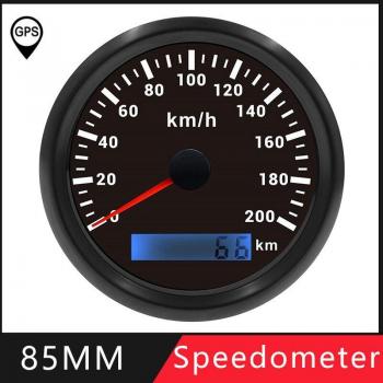 Car Truck Boat GPS Speedometer Gauge 120km/h 200km/h with Red Backlight and Antenna