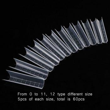 120 pièces de moules pour faux ongles en Poly Gel