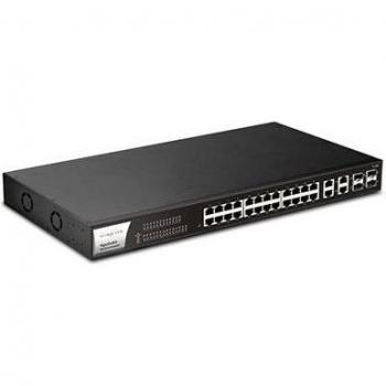 Draytek G1282-T Managed Gigabit Ethernet Switch, 1U Rackmount, Black