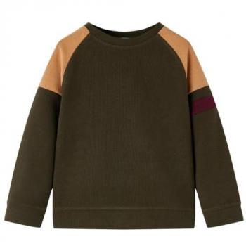 VidaXL Boys' Sweatshirt Dark Khaki and Camel 116