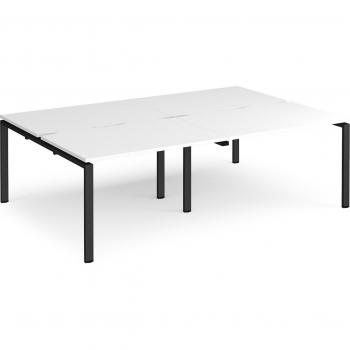 Adapt 4 Person Cluster Bench Black Frame Office Desking