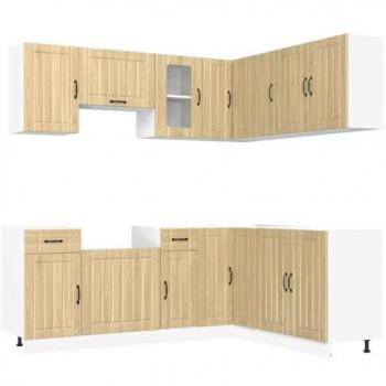 Kalmar 11 Pezzi Set Cucina in Truciolato Rovere